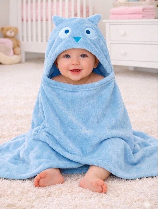 Kids Animal Themed Super Soft Hoodie Towel
